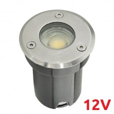 Φωτιστικό Χωνευτό Δαπέδου LED 1W 12V 80lm 30° IP65 3000K Θερμό Φως 96GRF2/13012WW